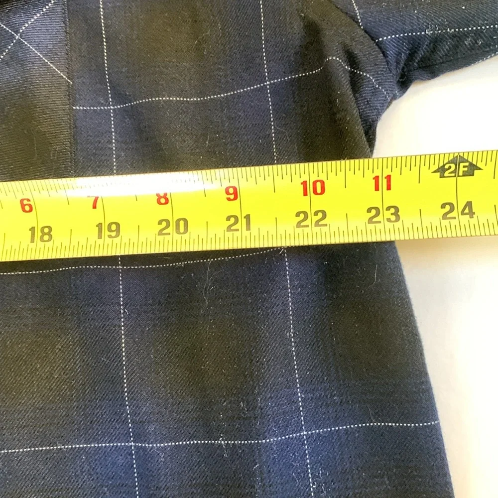 DIXXON Blue and Black Plaid Casual Button Down Shirt - Picture 8 of 10